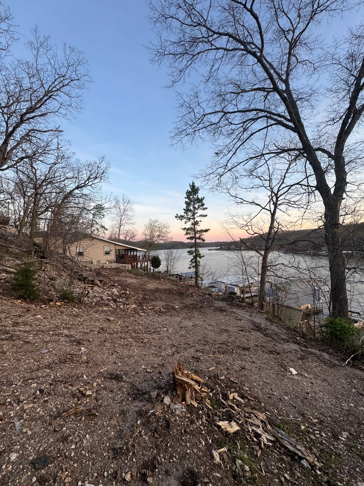 Mobile home removal project, job 1 — view 4 before and after photos